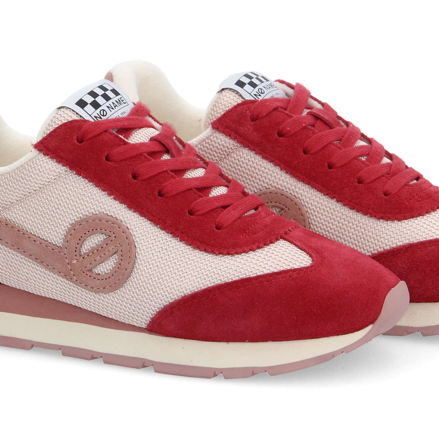 CITY RUN JOGGER W - KNIT/SUEDE - ROSA/ROSSO